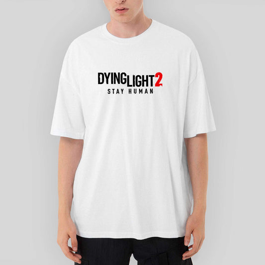 Dying Light 2 Logo Oversize Beyaz Tişört