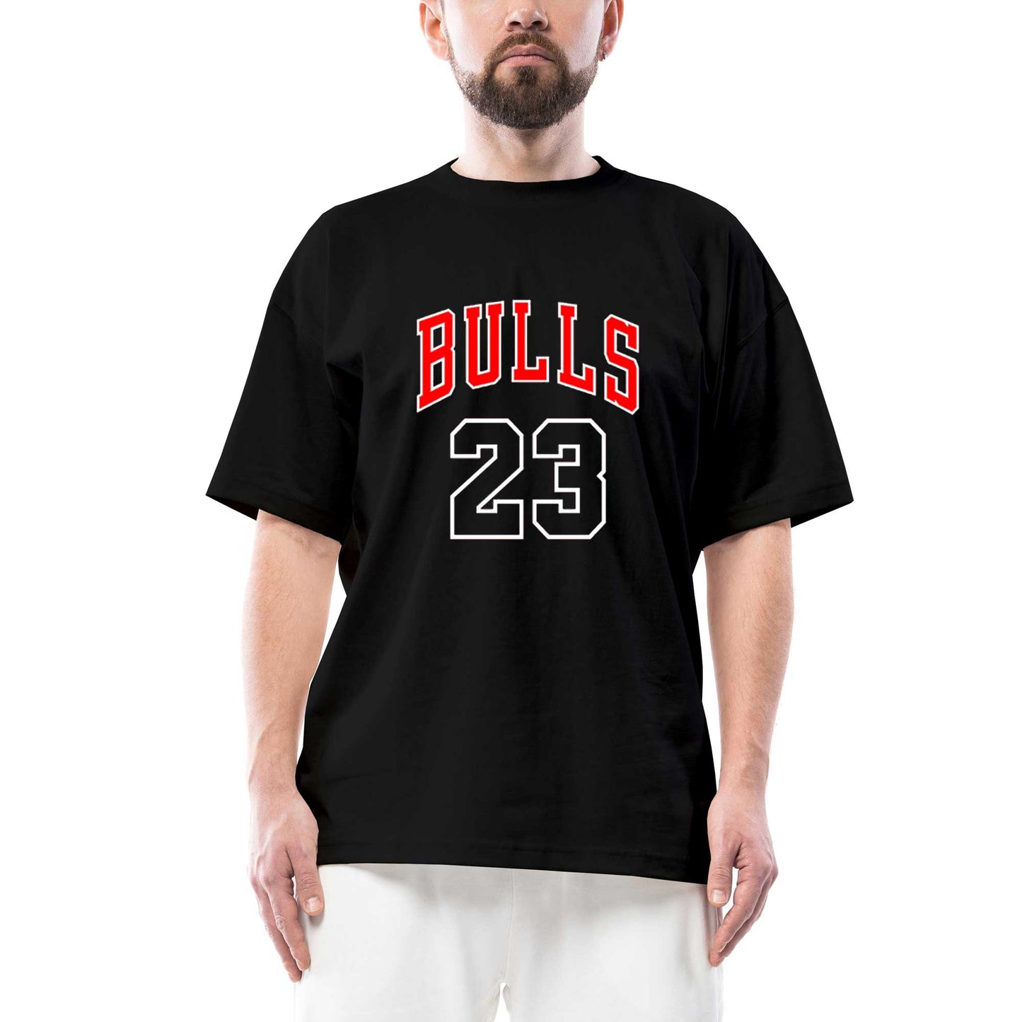 Chicago Bulls 23 Oversize Siyah Tişört