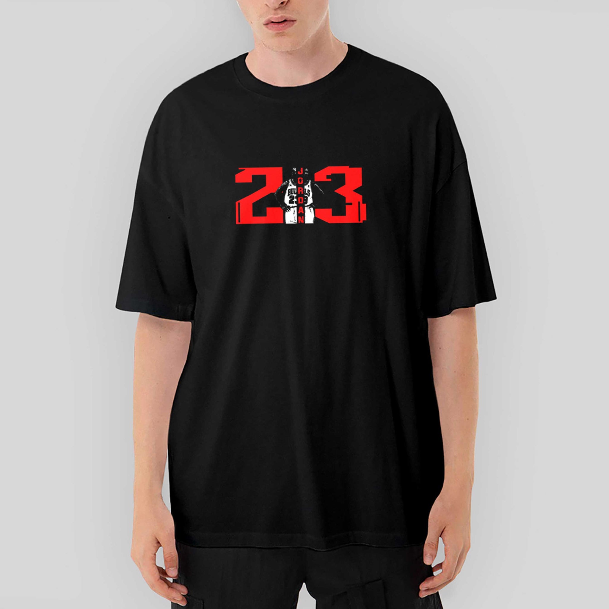 Michael Jordan 23 Oversize Siyah Tişört