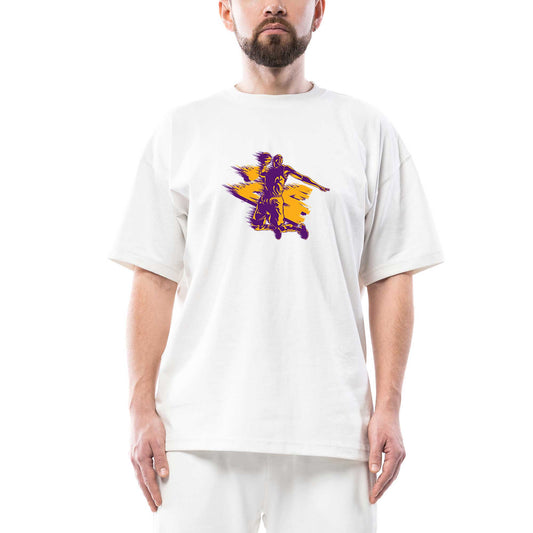 Kobe Bryant Silhouette Oversize Beyaz Tişört