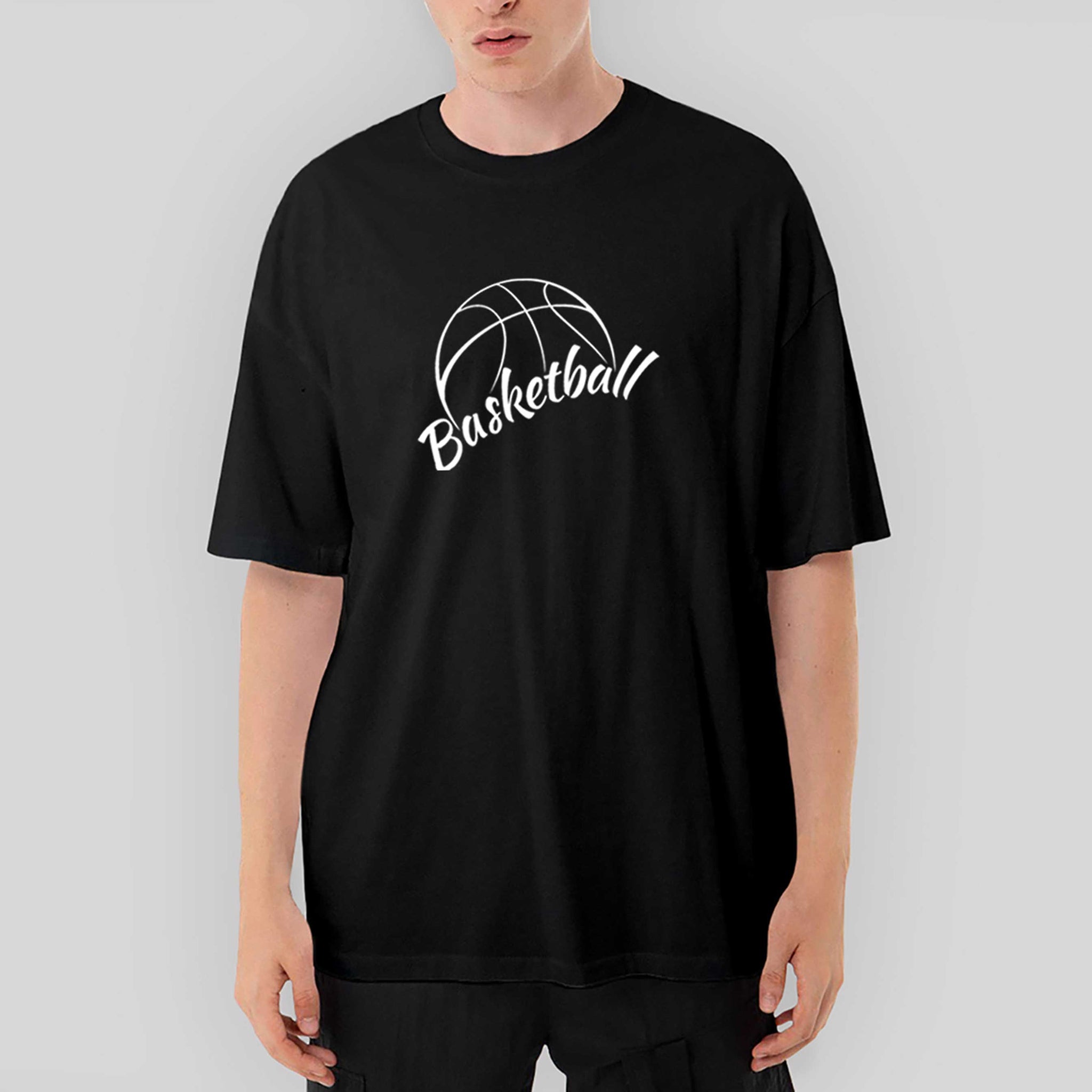 Basketball Season Oversize Siyah Tişört