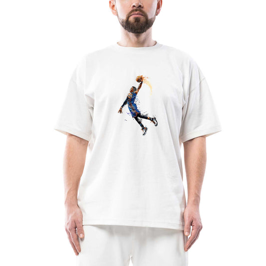 OKC Russell Westbrook Oversize Beyaz Tişört