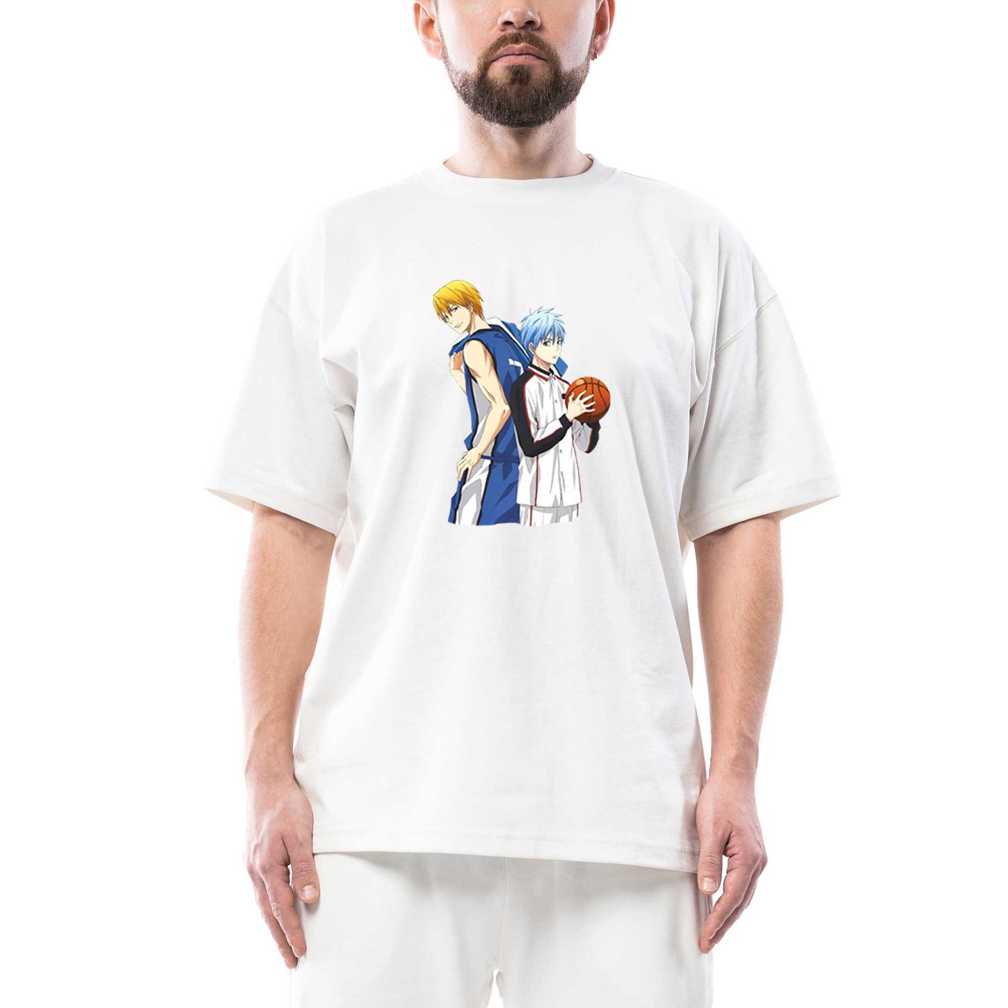 Ballers Without Anime Oversize Beyaz Tişört