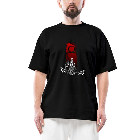 God Of War Kratos Logo Oversize Siyah Tişört