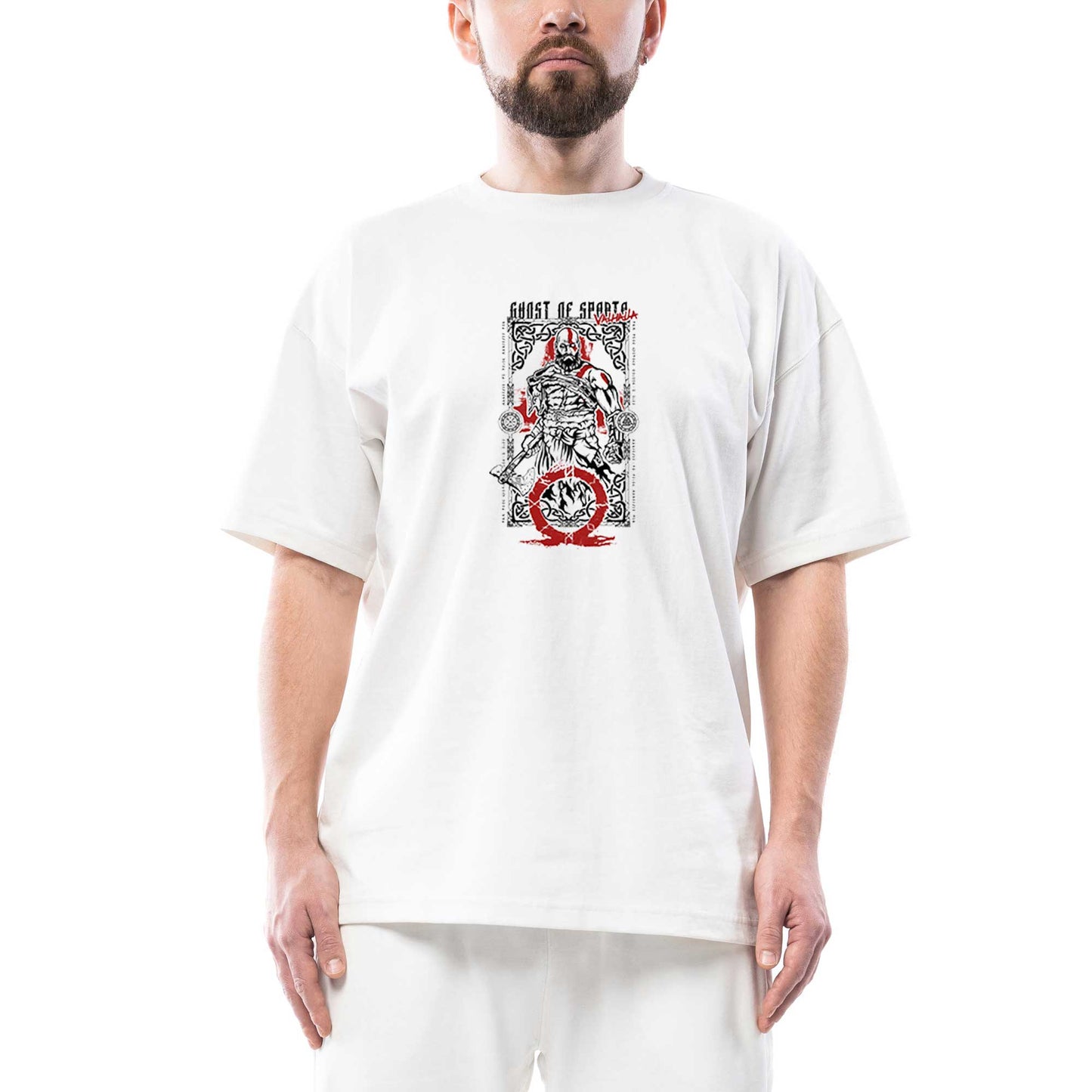 God of War Valhalla Oversize Beyaz Tişört