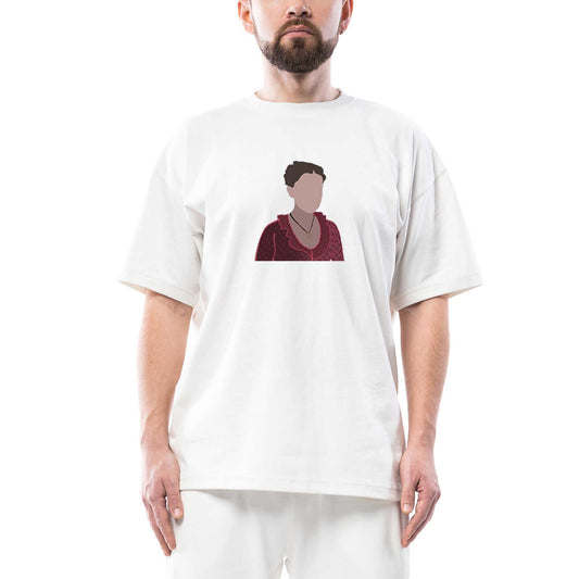 Enola Holmes Silhouette Oversize Beyaz Tişört