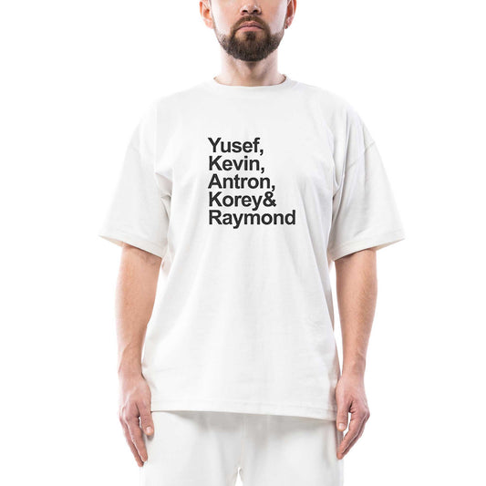 When They See Us Team Names Oversize Siyah Tişört