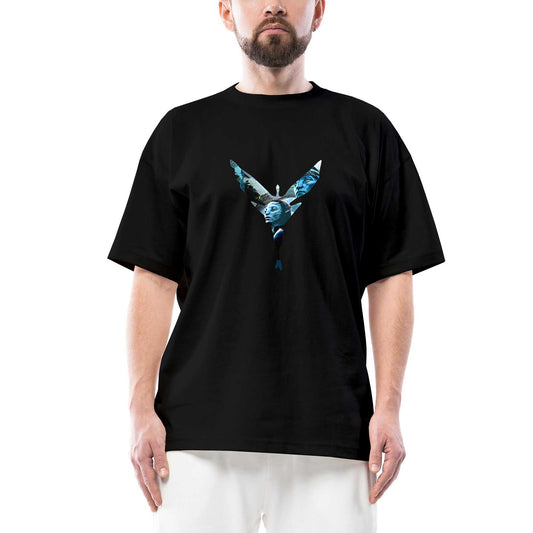 Avatar The Way Of Water Butterfly Oversize Siyah Tişört