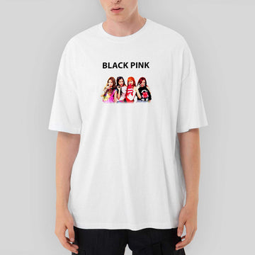Blackpink Black Oversize Beyaz Tişört