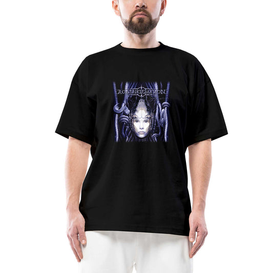 Agathodaimon Serpent's Embrace Oversize Siyah Tişört Oversize Siyah Tişört