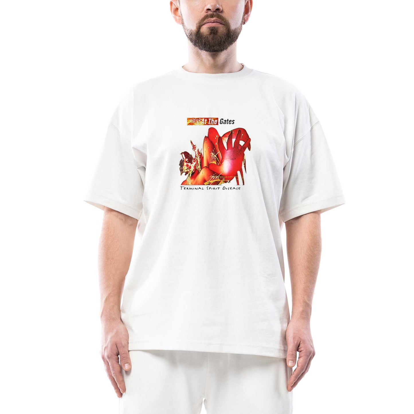 At the Gates Terminal Spirit Disease Oversize Beyaz Tişört Oversize Beyaz Tişört