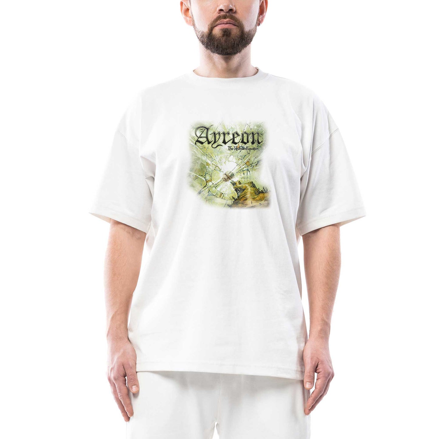 Ayreon The Human EquatIron Oversize Beyaz Tişört Oversize Beyaz Tişört
