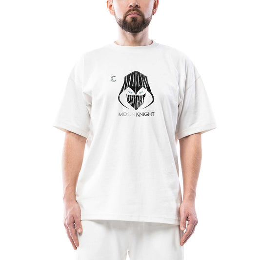 Moon Knight Logo Oversize Beyaz Tişört Oversize Beyaz Tişört