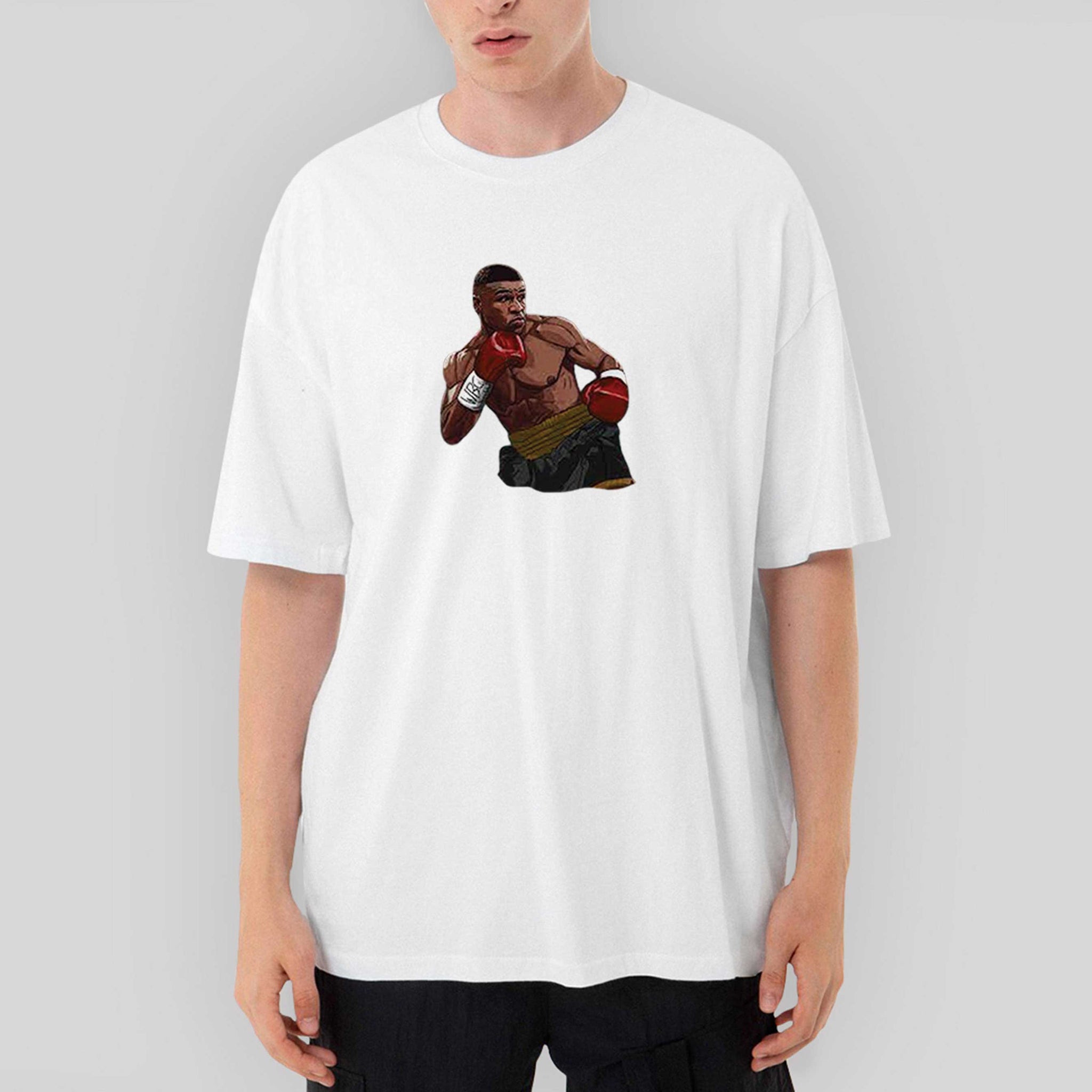 Mike Tyson WBC Fight Oversize Beyaz Tişört
