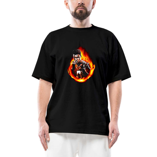 Muhammed Ali Dragon Oversize Siyah Tişört