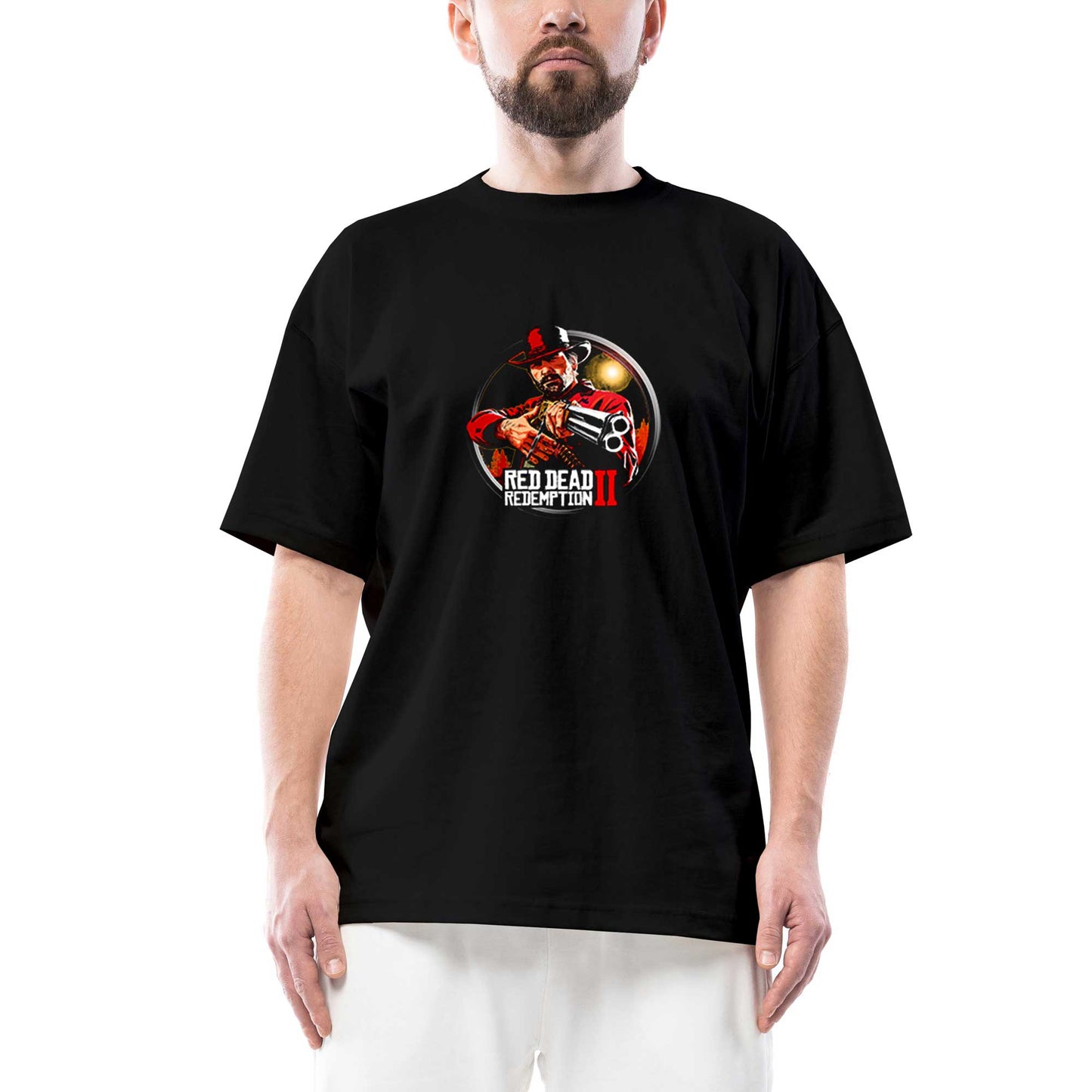 Red Dead Redemption 2 Classic Oversize Siyah Tişört