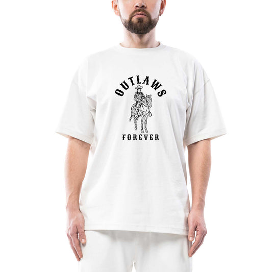 Red Dead Redemption 2 Outlaws Forever Oversize Beyaz Tişört