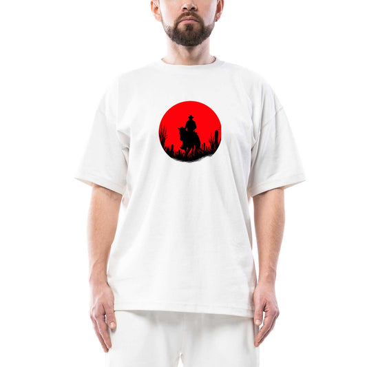 Red Dead Redemption 2 Red Oversize Beyaz Tişört