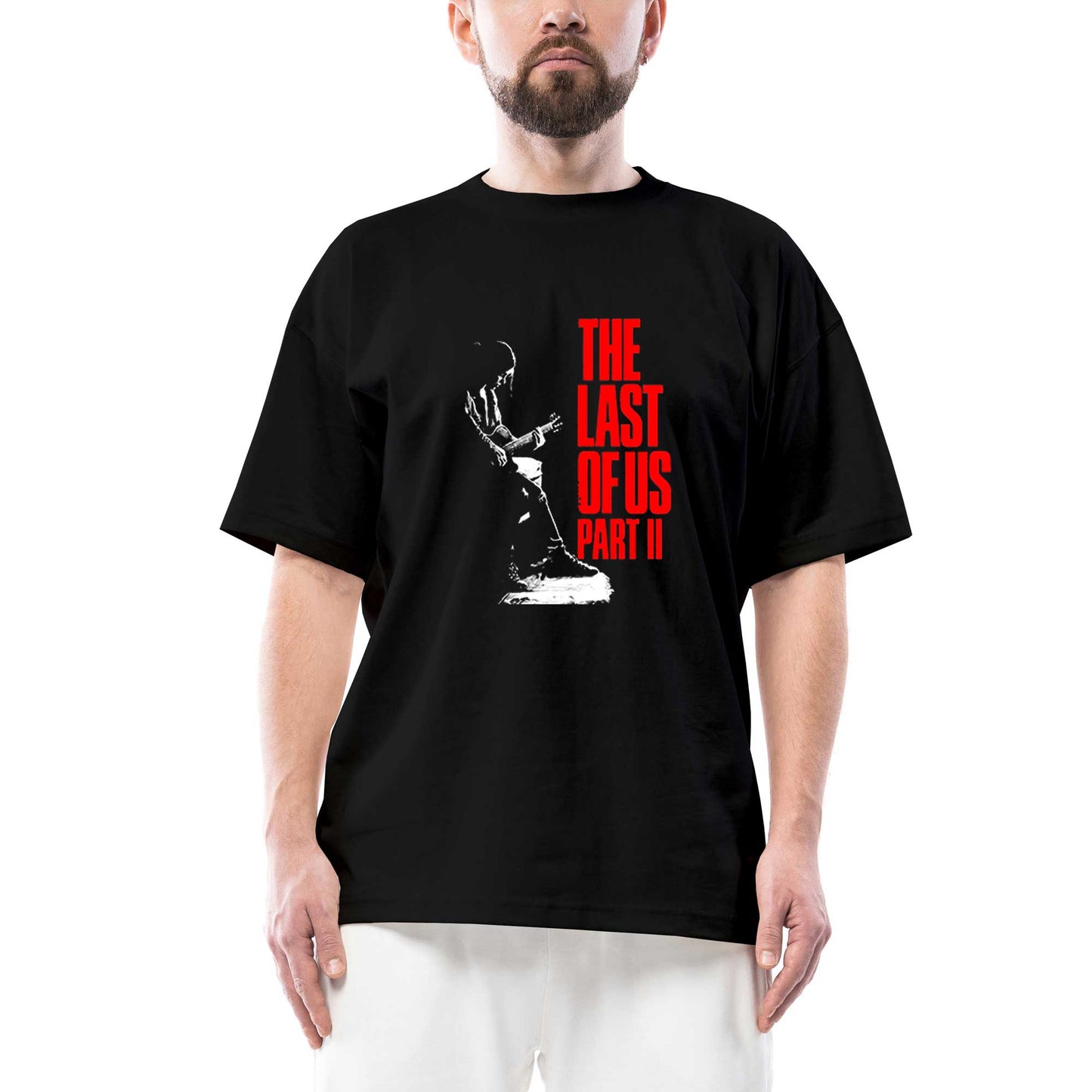 The Last Of Us 2 Ellie Guitar Oversize Siyah Tişört