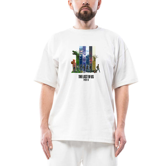 The Last Of Us 2 Ellie Part Oversize Beyaz Tişört