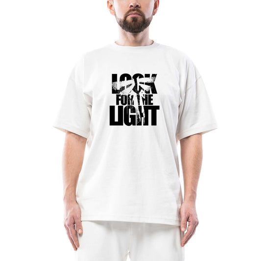 The Last Of Us Look for The Light Text Oversize Beyaz Tişört