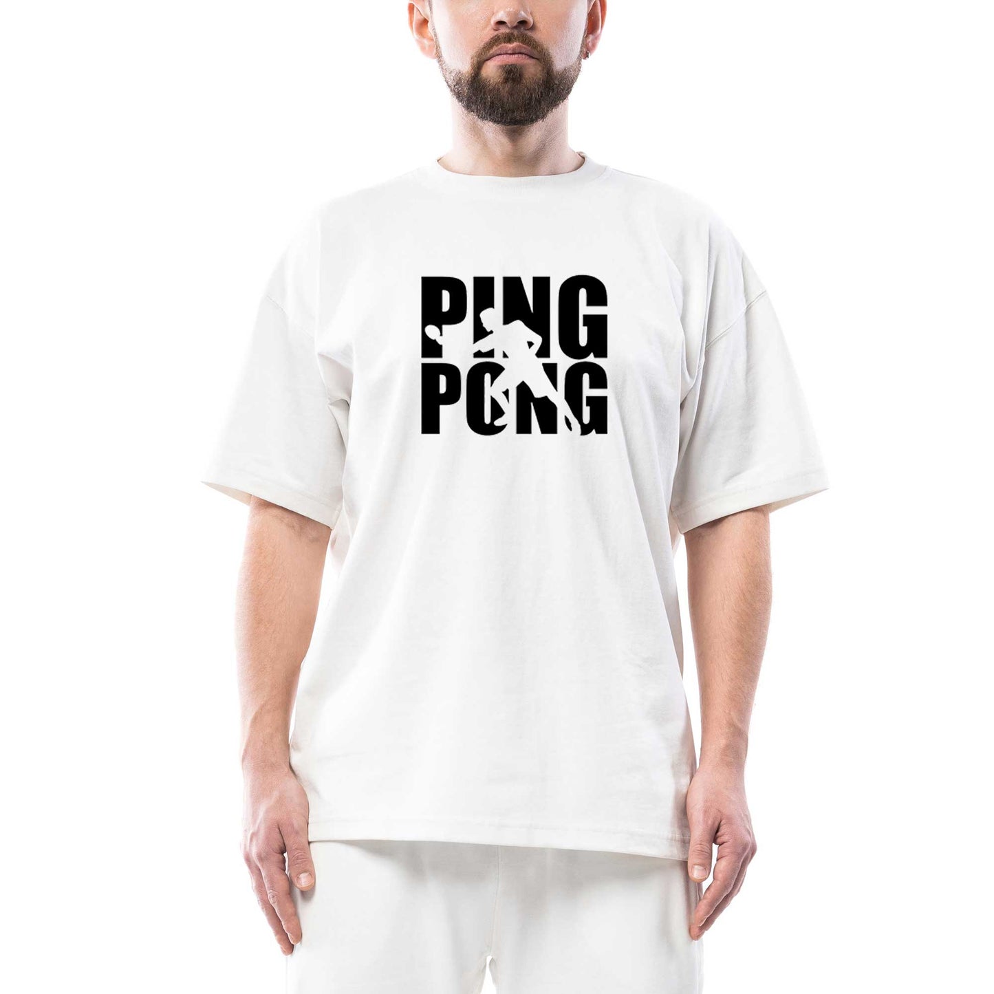 Ping Pong Actor Oversize Beyaz Tişört