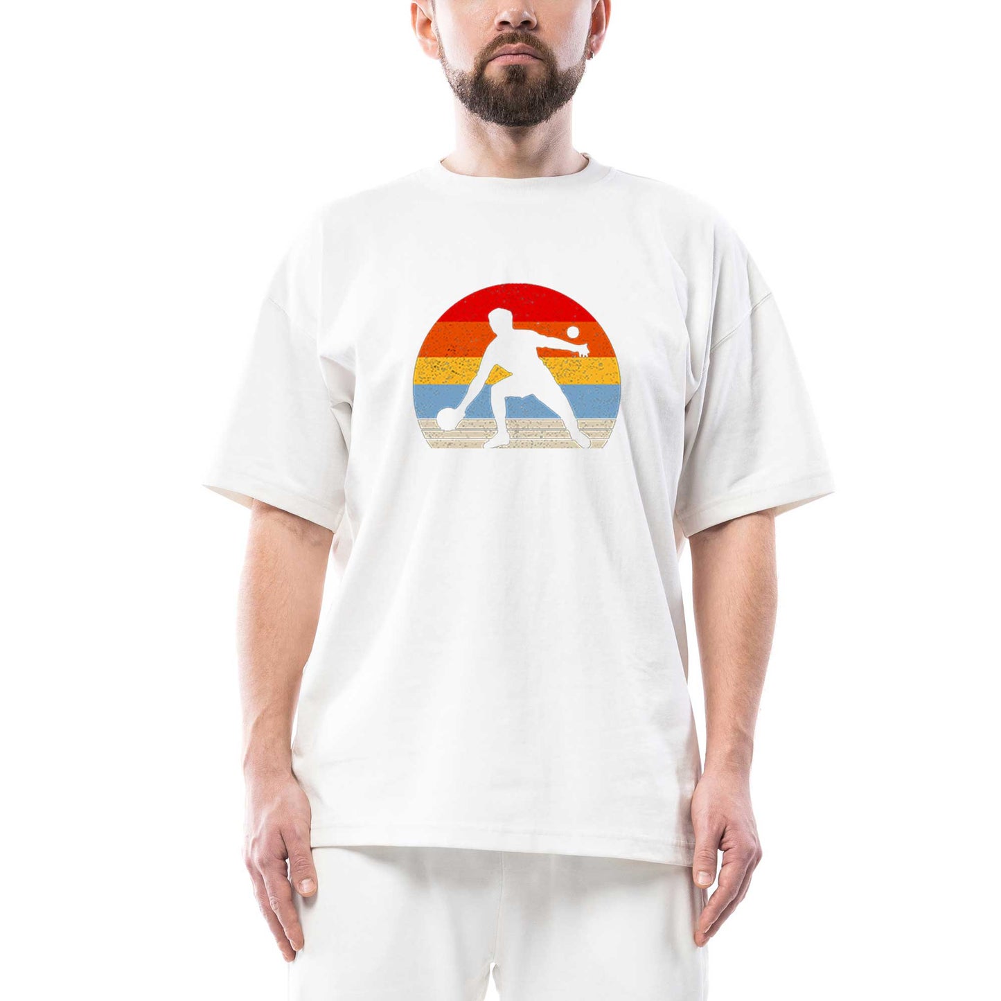 Ping Pong Life Is A Ball Oversize Beyaz Tişört