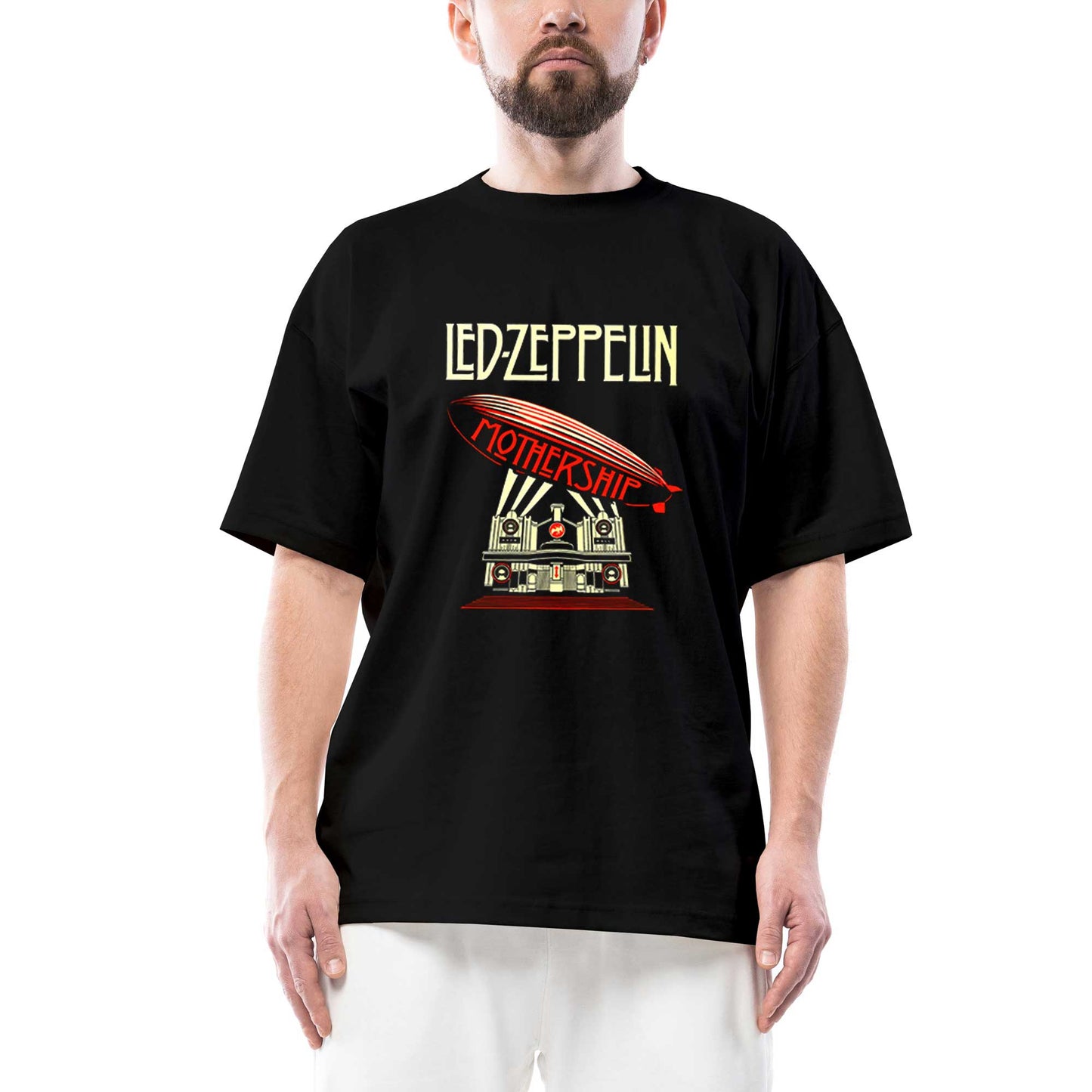 Led Zeppelin Mothership Oversize Siyah Tişört