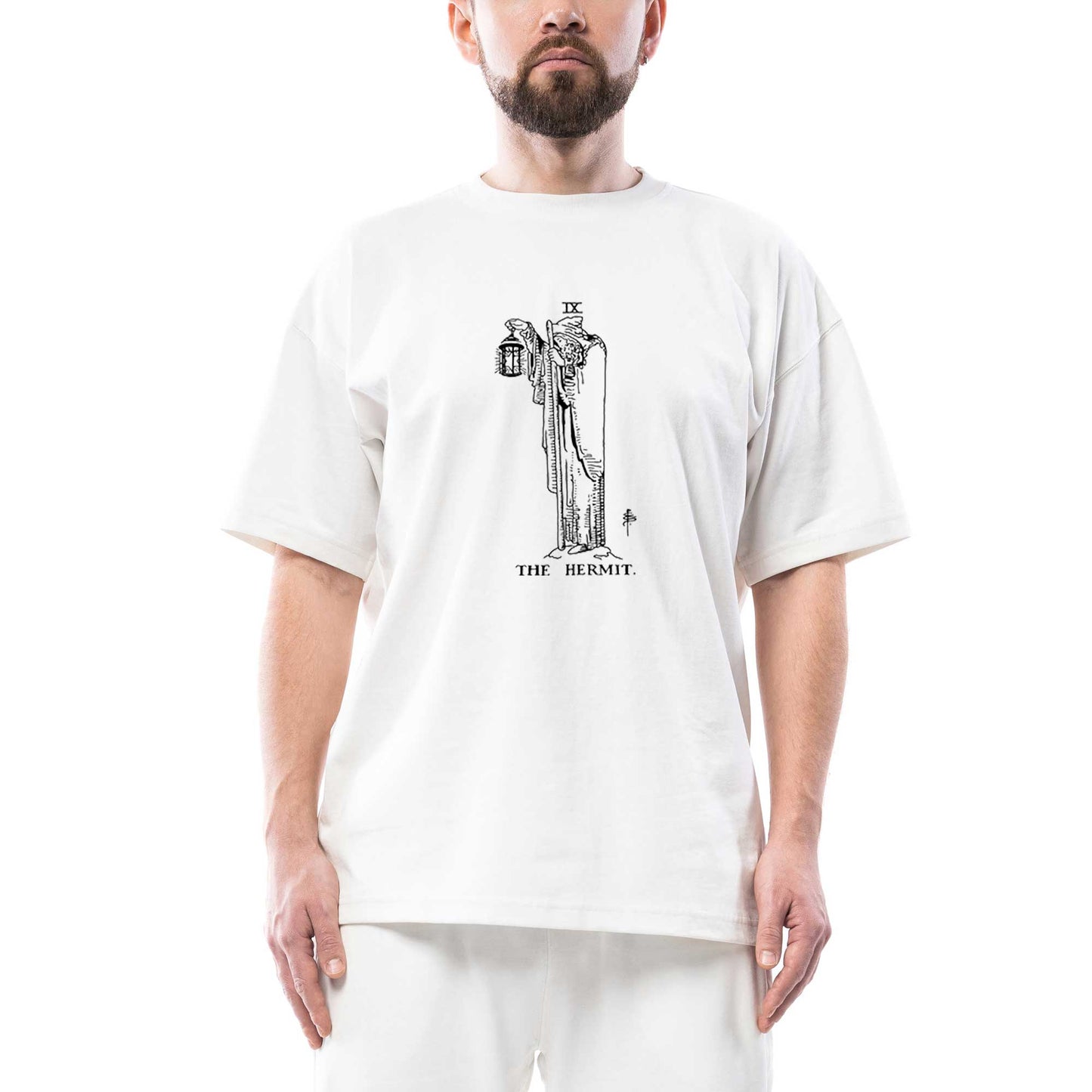 Led Zeppelin The Hermit Oversize Beyaz Tişört