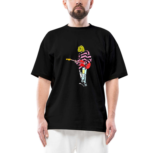 Nirvana Kurt Cobain Siluet Oversize Siyah Tişört