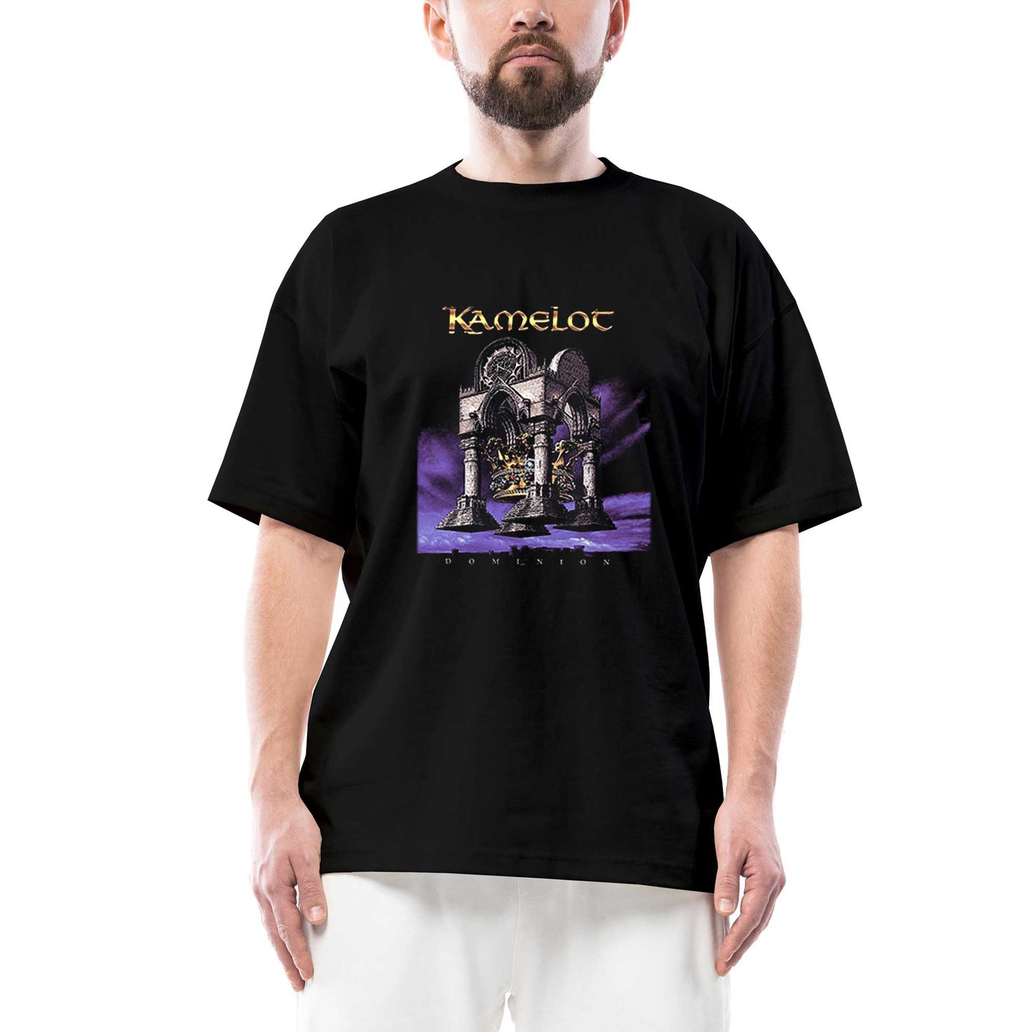 Kamelot DominIron Oversize Siyah Tişört