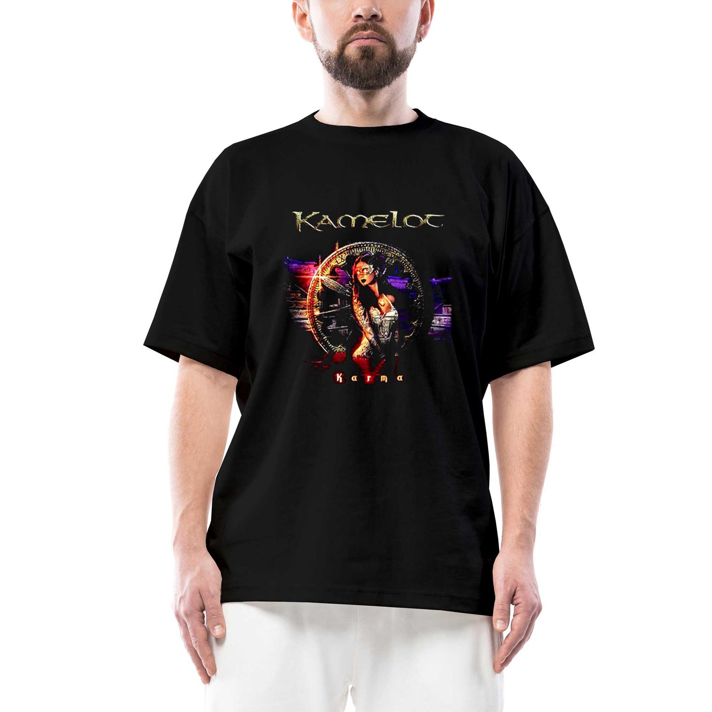 Kamelot Karma Oversize Siyah Tişört