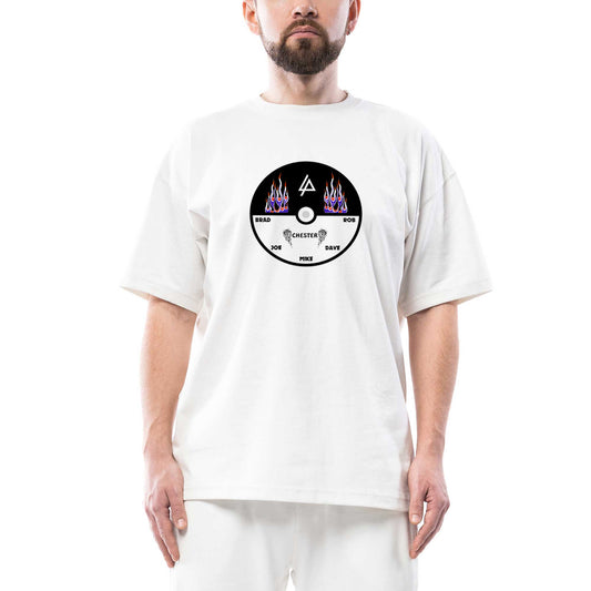 Linkin Park Plak Oversize Beyaz Tişört