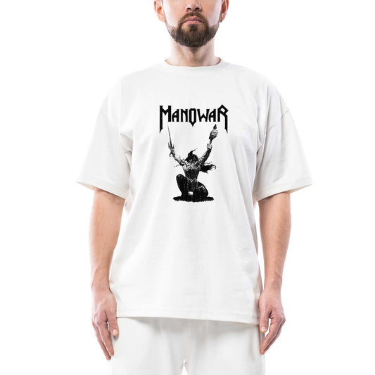 Manowar The Triumph of Steel Oversize Beyaz Tişört