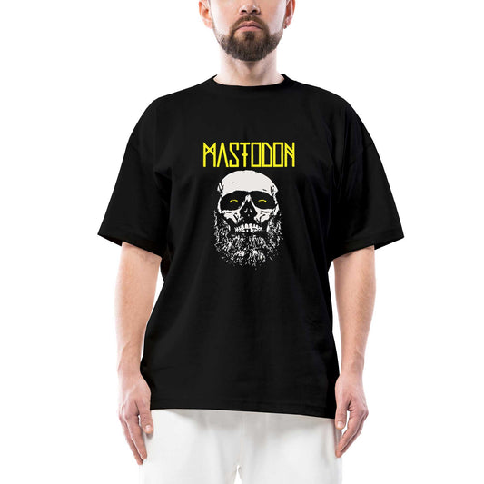 Mastodon Skull Oversize Siyah Tişört