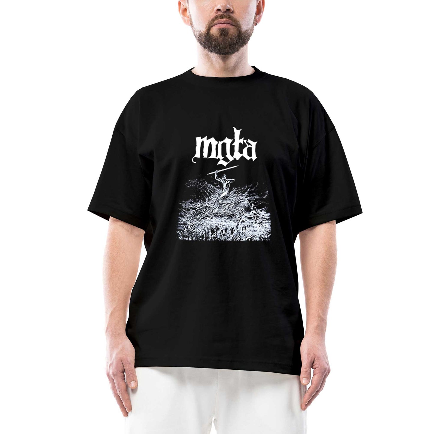 Mgla Age Of Excuse Oversize Siyah Tişört