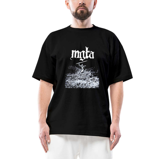 Mgla Age Of Excuse Oversize Siyah Tişört