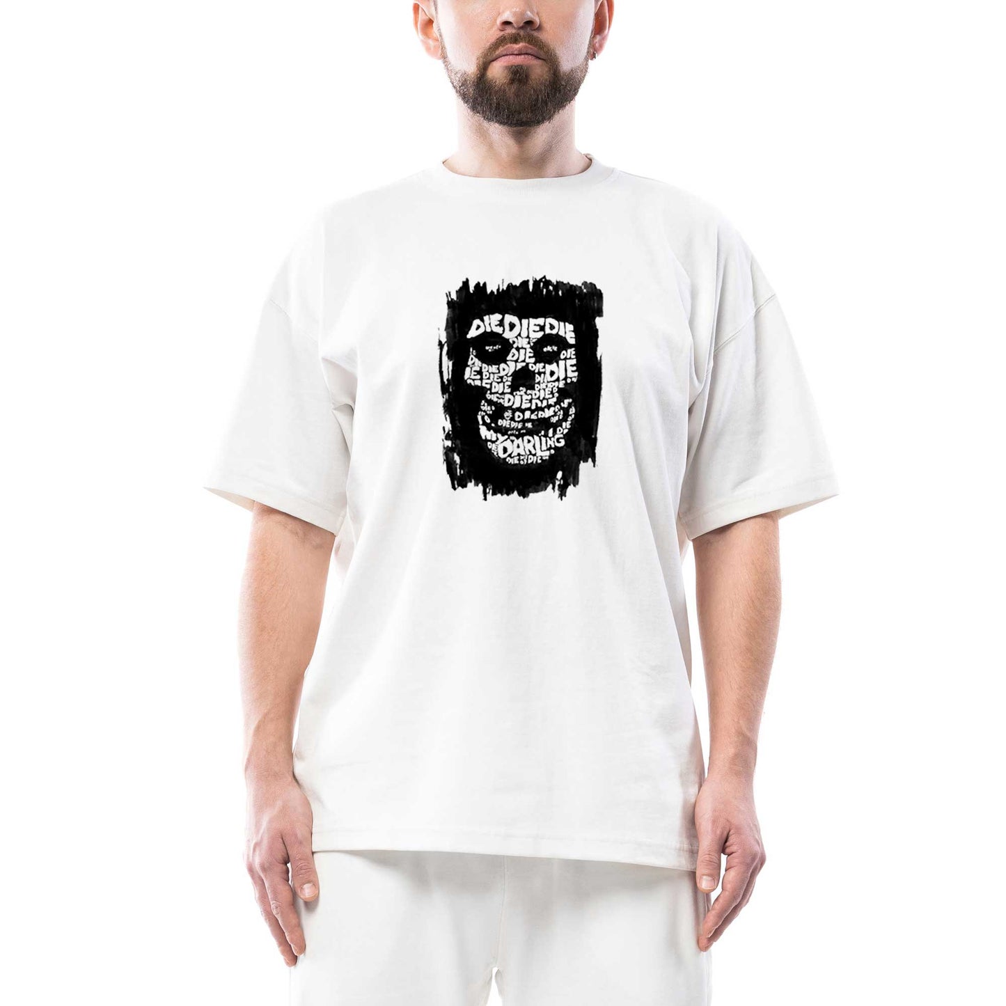 Misfits Die Die My Darling Oversize beyaz Tişört