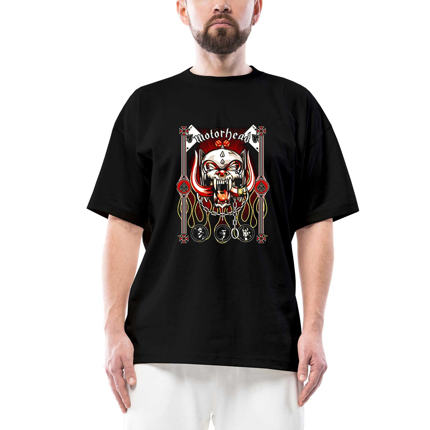 Motörhead Ace of Spades Grup Face Oversize Siyah Tişört