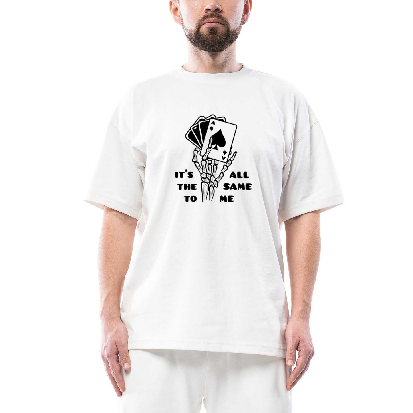 Motörhead Ace of Spades Skull Oversize Beyaz Tişört