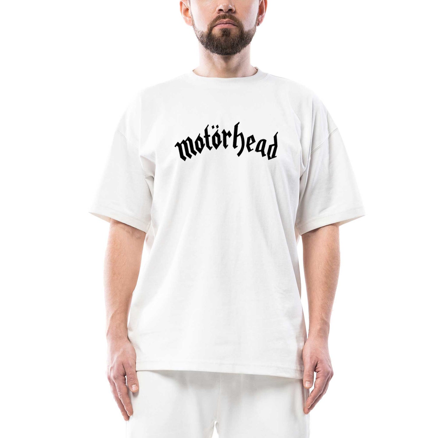 Motörhead Logo Yazı White Oversize Beyaz Tişört