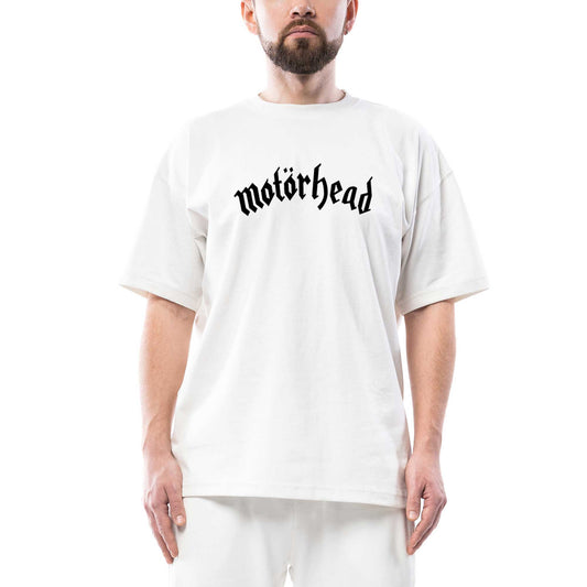 Motörhead Logo Yazı White Oversize Beyaz Tişört