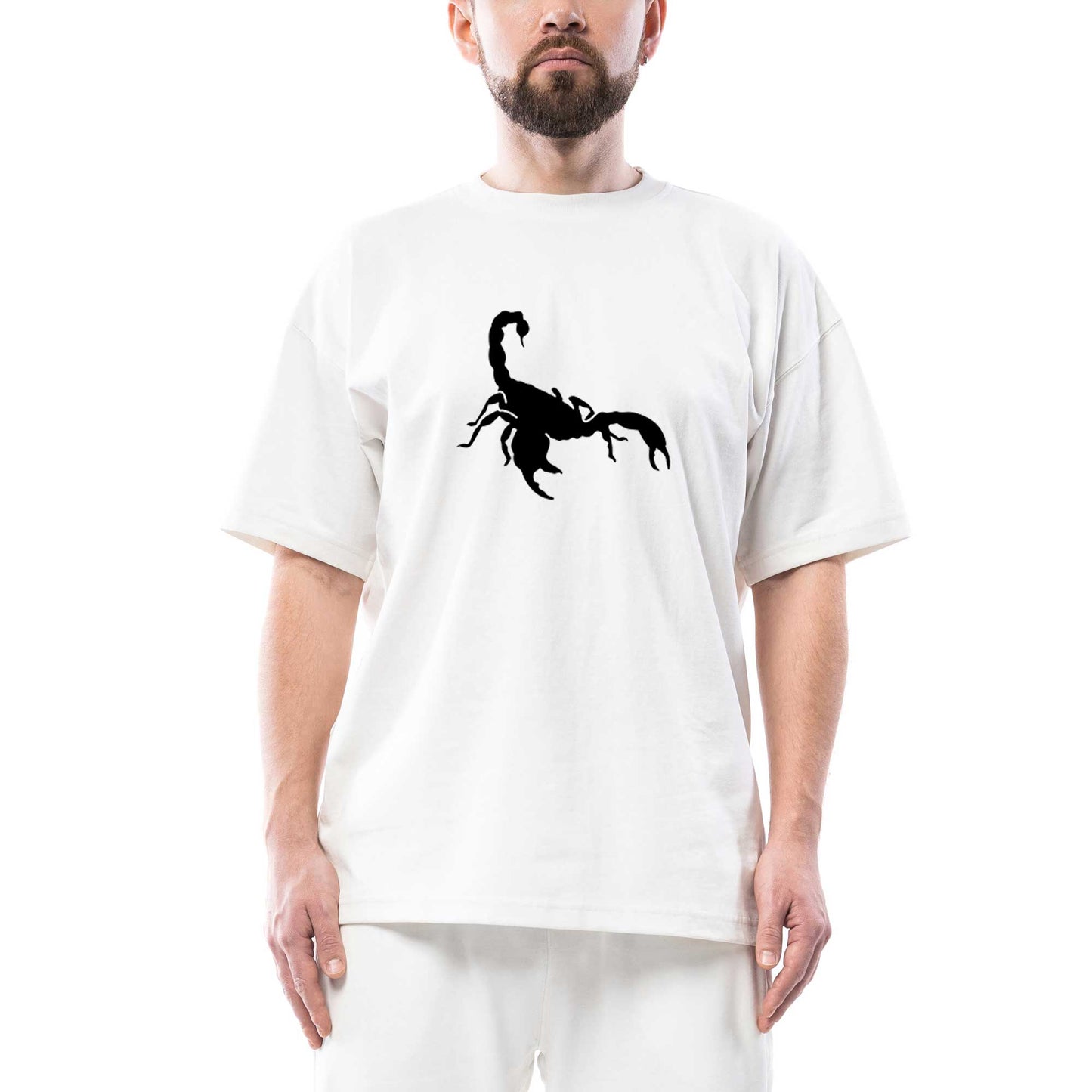 Scorpions Logo White Oversize Beyaz Tişört