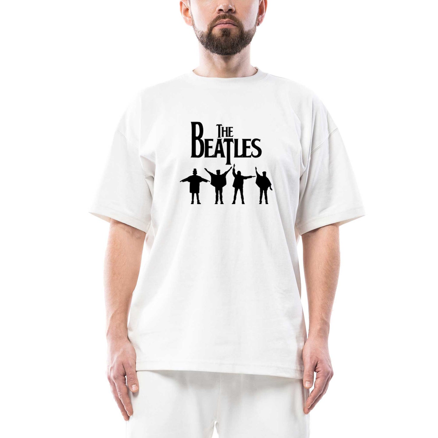 The Beatles Help! Oversize Beyaz Tişört