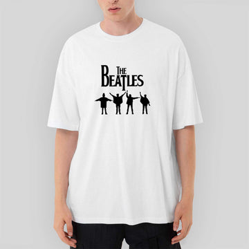 The Beatles Help! Oversize Beyaz Tişört