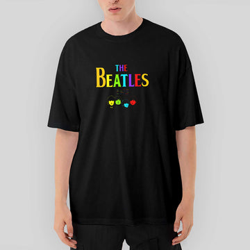 The Beatles Rainbow Oversize Beyaz Tişört