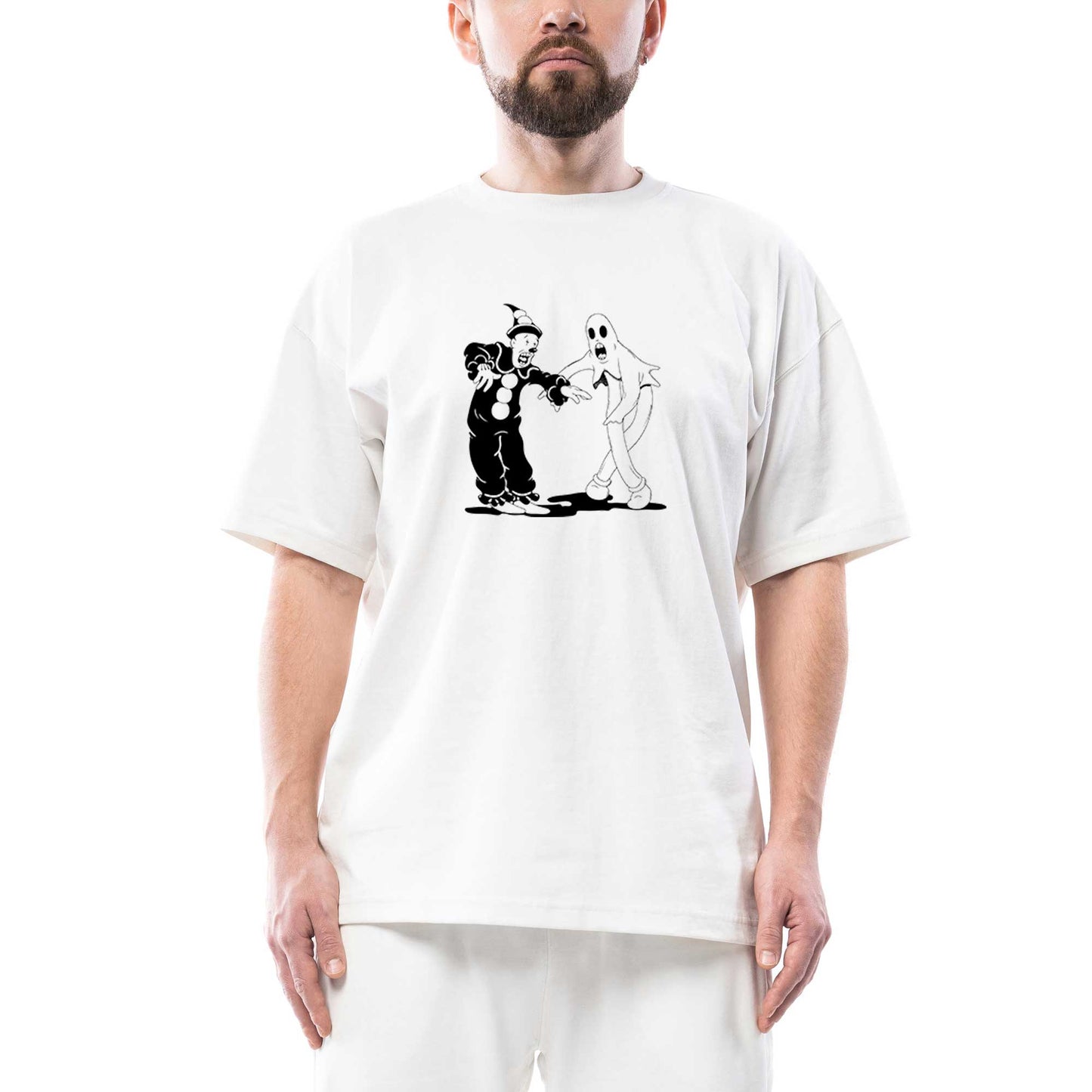 Ghostemane Duet Oversize Beyaz Tişört