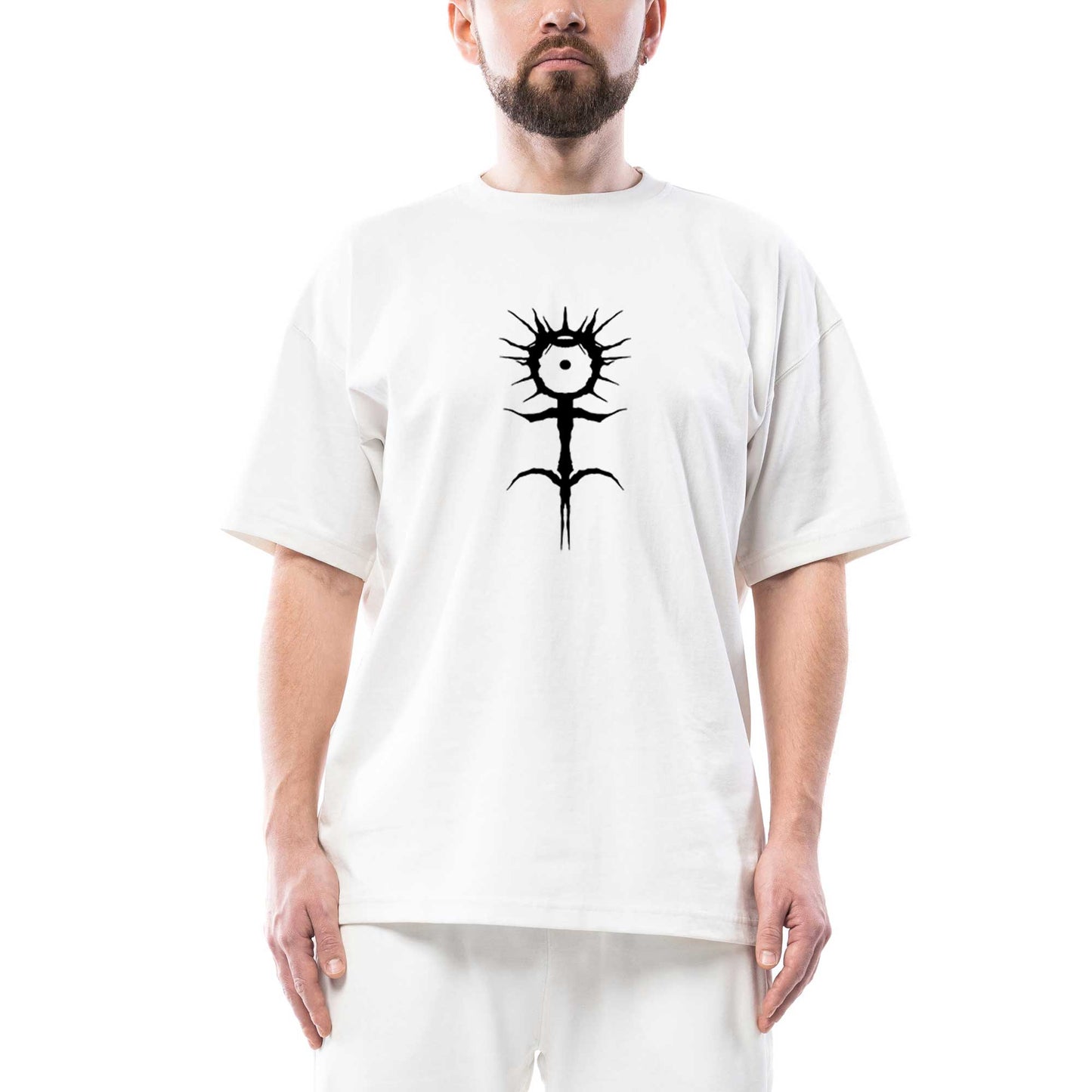 Ghostemane Logo White Oversize Beyaz Tişört