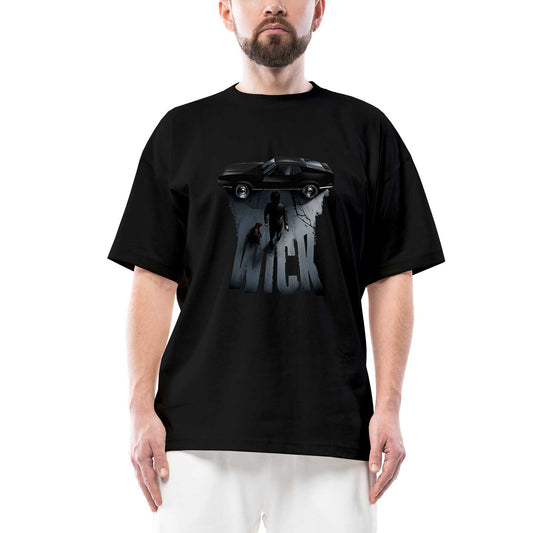 John Wick Car Oversize Siyah Tişört