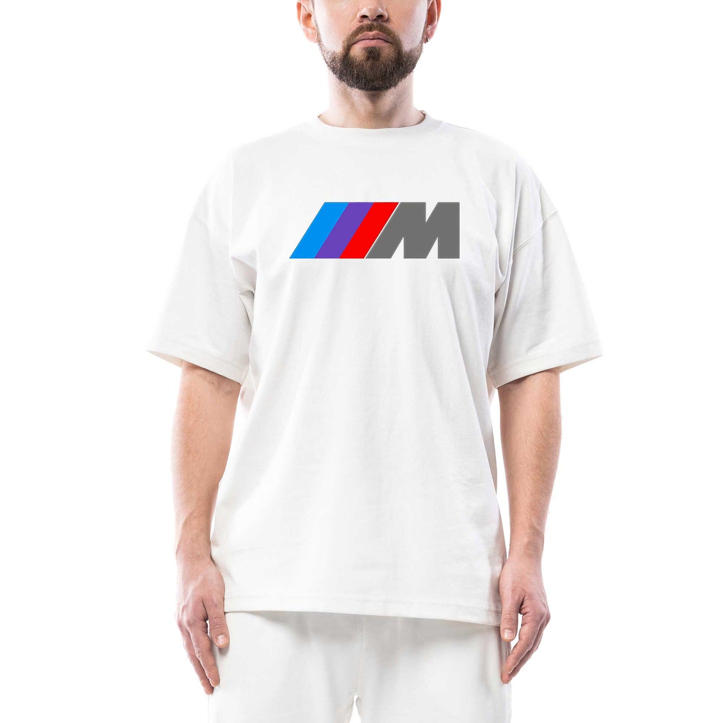 BMW M Power Logo Oversize Beyaz Tişört